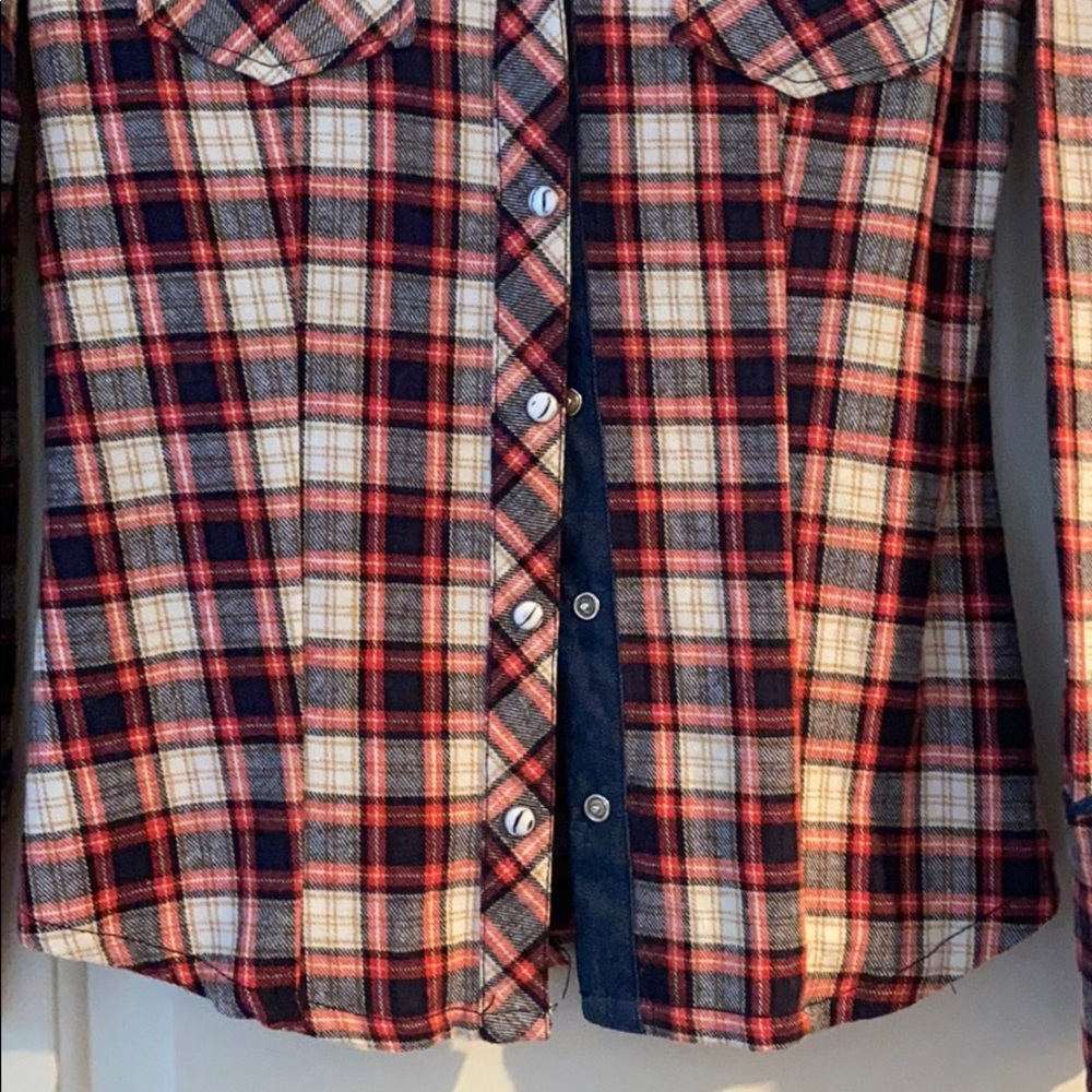 Plaid Button Down Top - image 2